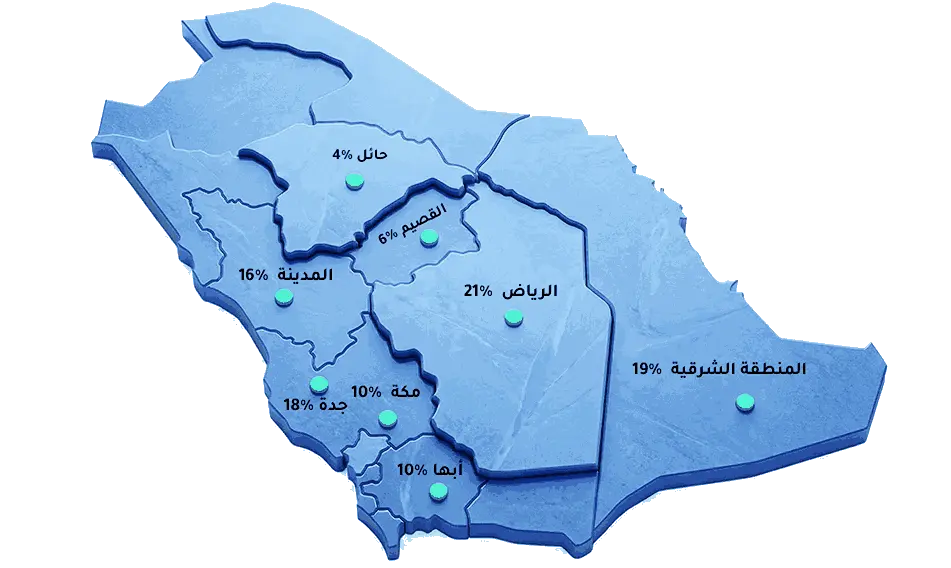 خريطة السعودية
